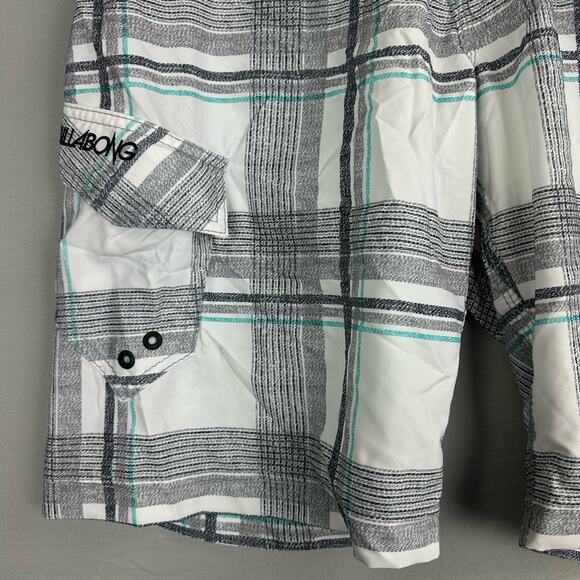 Billabong Men’s 30 Platinum X R U Serious Board Shorts Plaid Stretch - Picture 5 of 11